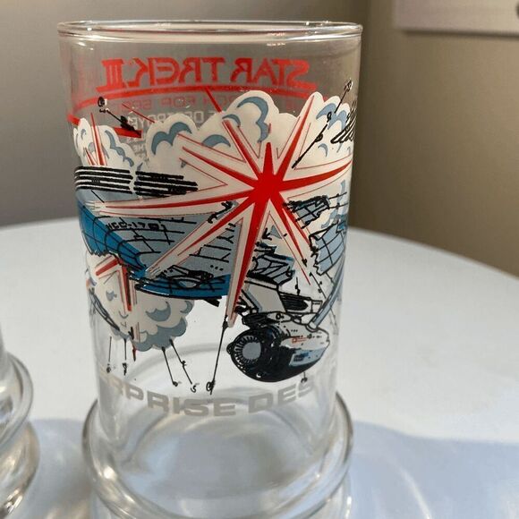 1984 Vintage Star Trek III Drinking Glass, Lord Kruge & Enterprise Crew, Taco Be - Picture 8 of 9